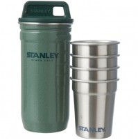 Stanley Adventure 4 Stainless Steel Shot Glass Set Classic Hammertone Green